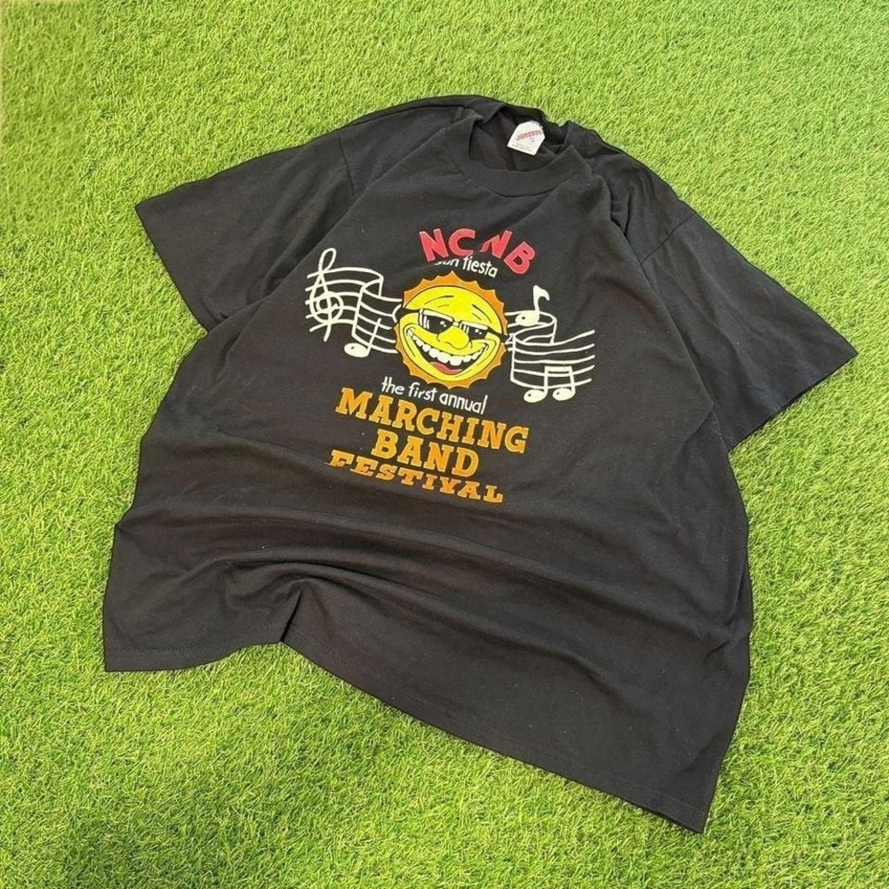 90s NCNB Marching Band Festival black t shirt XL